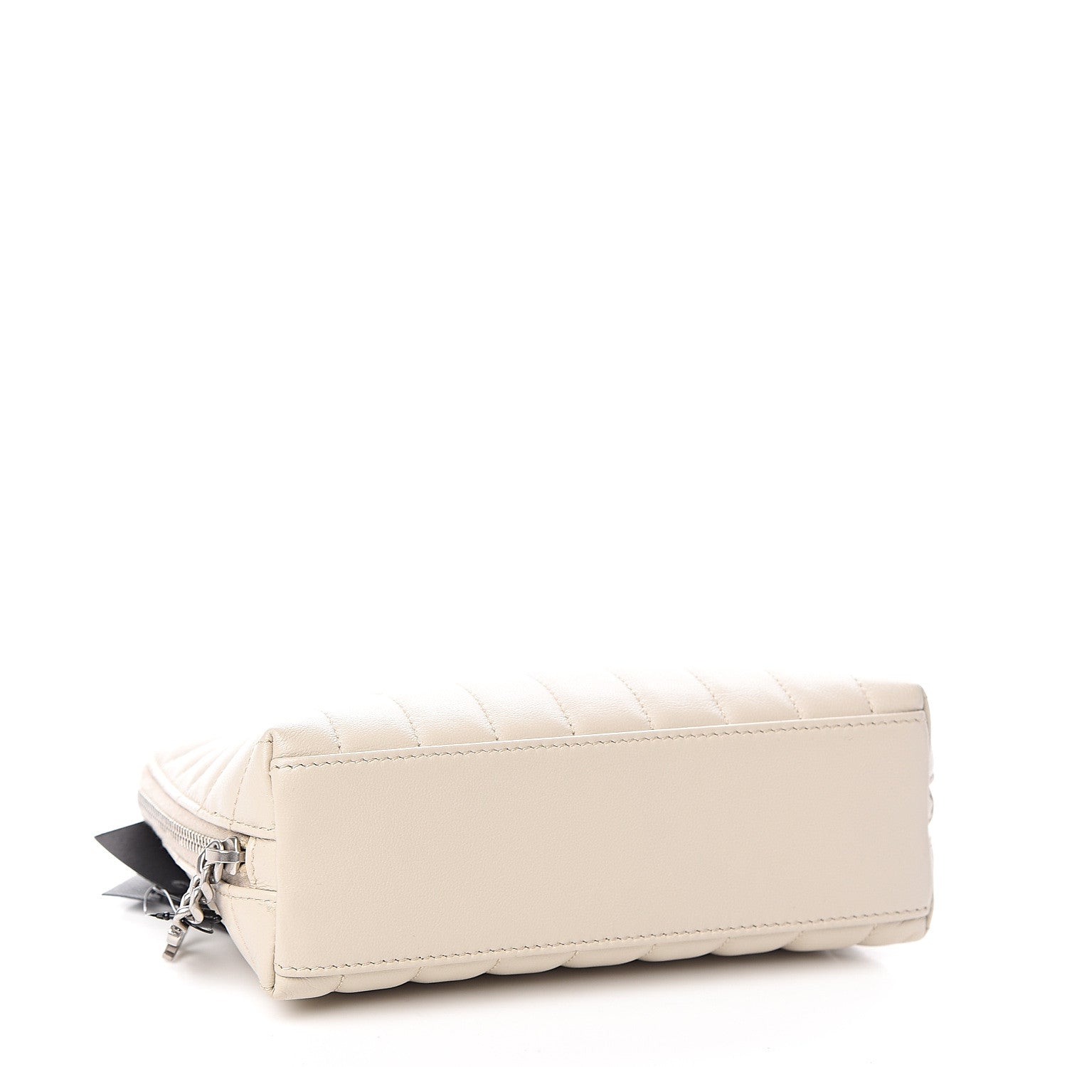 Saint Laurent Lambskin Matelasse Cosmetic Case Ivory 3 of 6