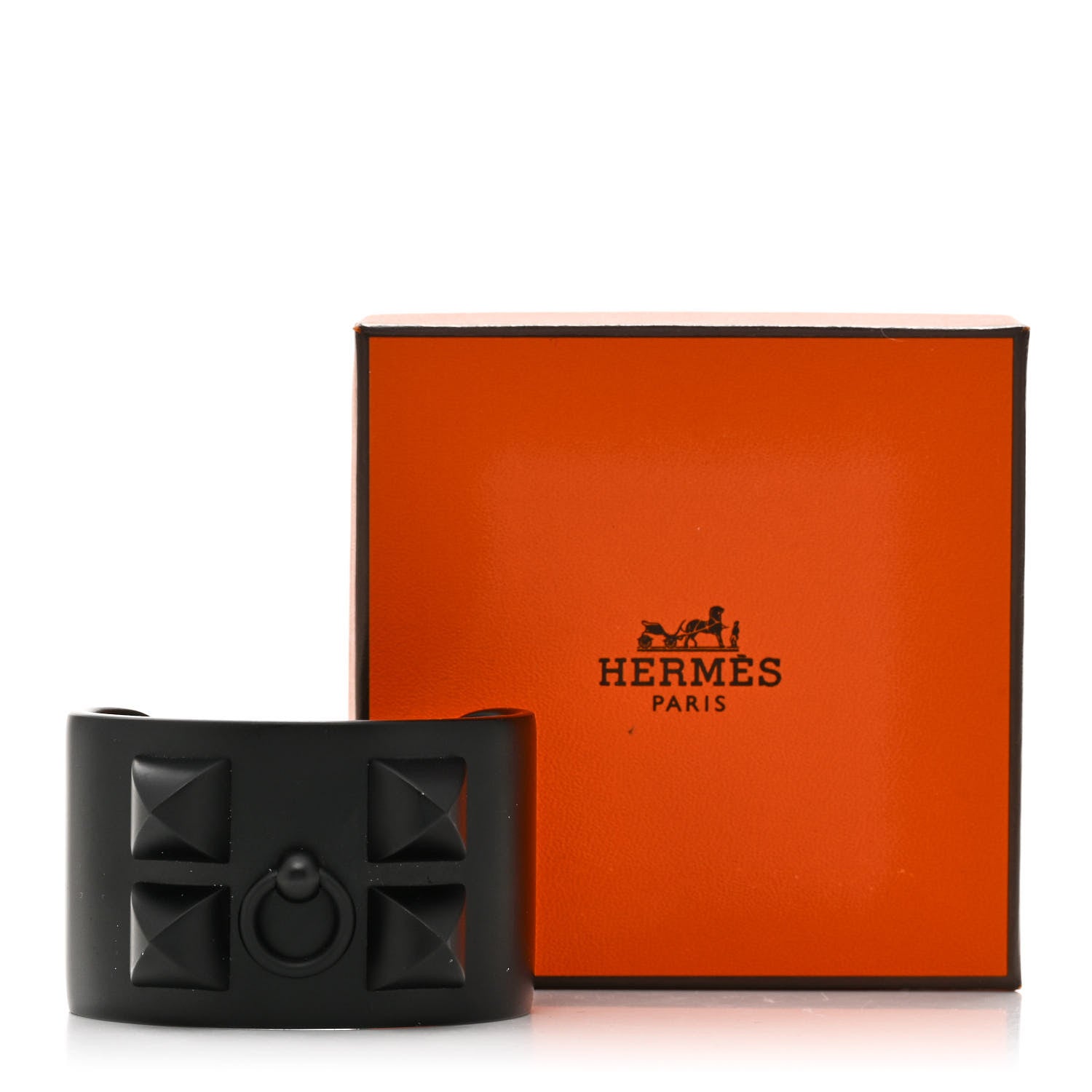 Hermes Aluminium Sunset Collier De Chien CDC Bracelet T2 Noir Intense 6 of 6