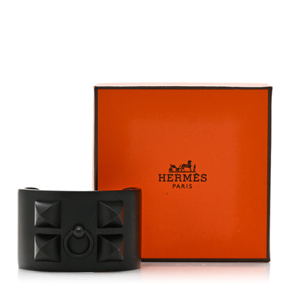 Hermes Aluminium Sunset Collier De Chien CDC Bracelet T2 Noir Intense 6 of 6