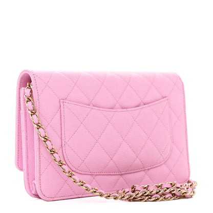 Chanel Caviar Quilted Wallet On Chain WOC Pink 3 of 15