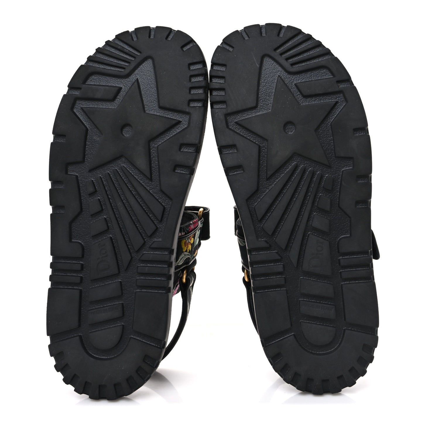 Technical Fabric Petites Fleurs Print Dioract Sandals 39.5 Black Multicolor