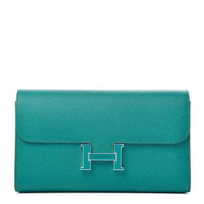 Hermes Epsom Constance Long Wallet Bleu Paon 1 of 7