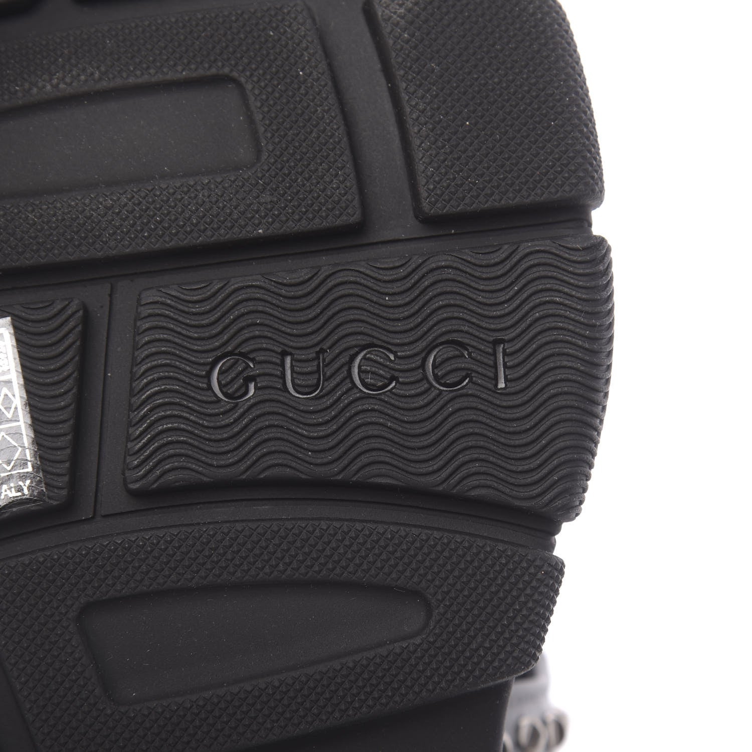 Gucci Technical Canvas Calfskin Reflective Studded Mens Aguru Sandals 6.5 Silver Black 7 of 7