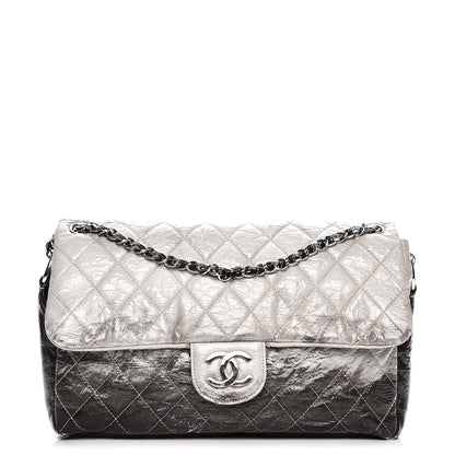 Chanel Vinyl Quilted Jumbo Melrose Degrade Flap Black 1 of 13
