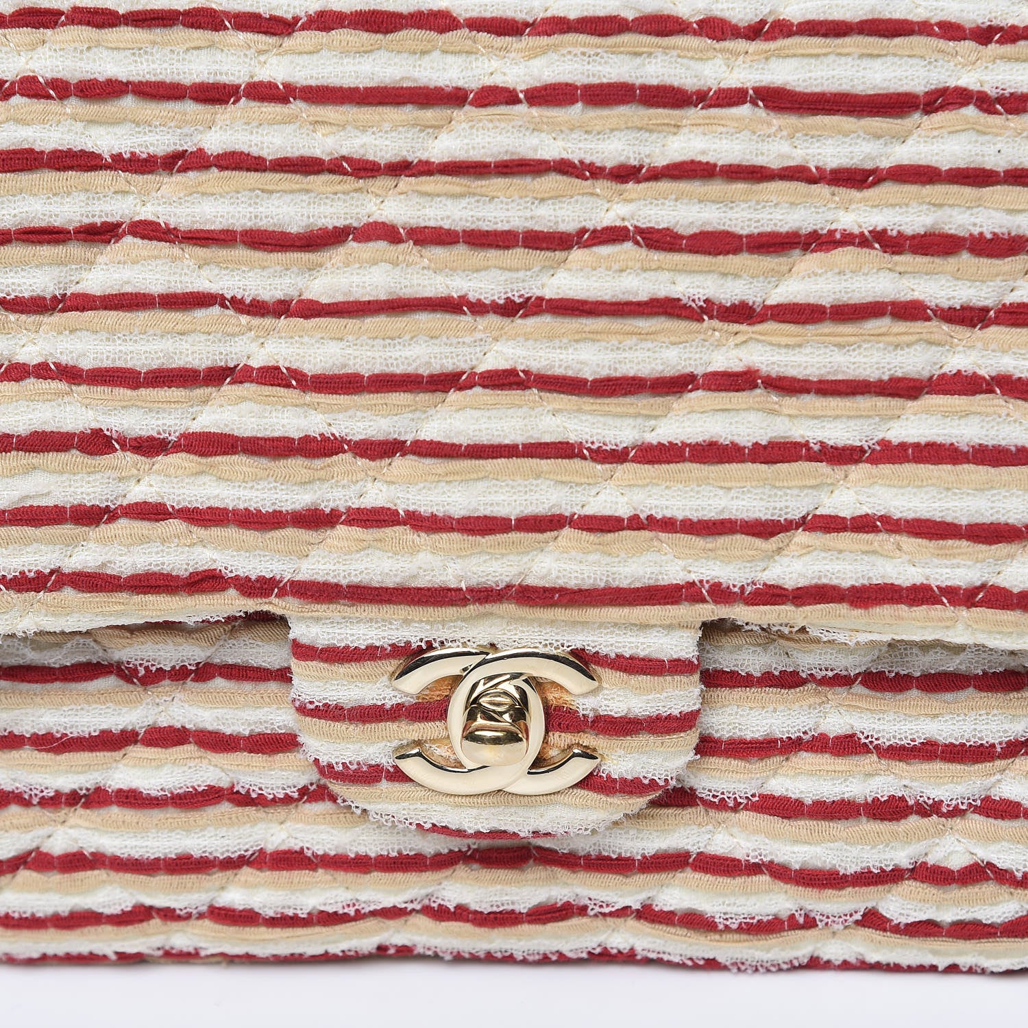 Chanel Jersey Quilted Medium Coco Sailor Flap Red White 12 of 12