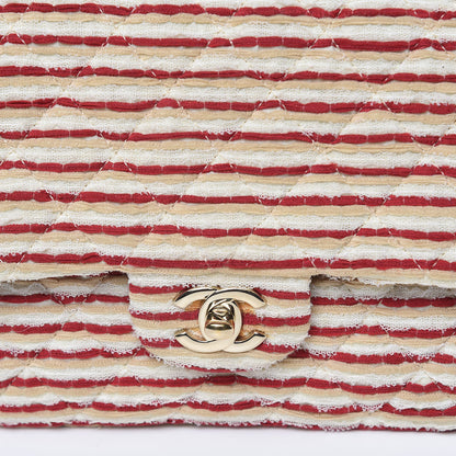 Chanel Jersey Quilted Medium Coco Sailor Flap Red White 12 of 12