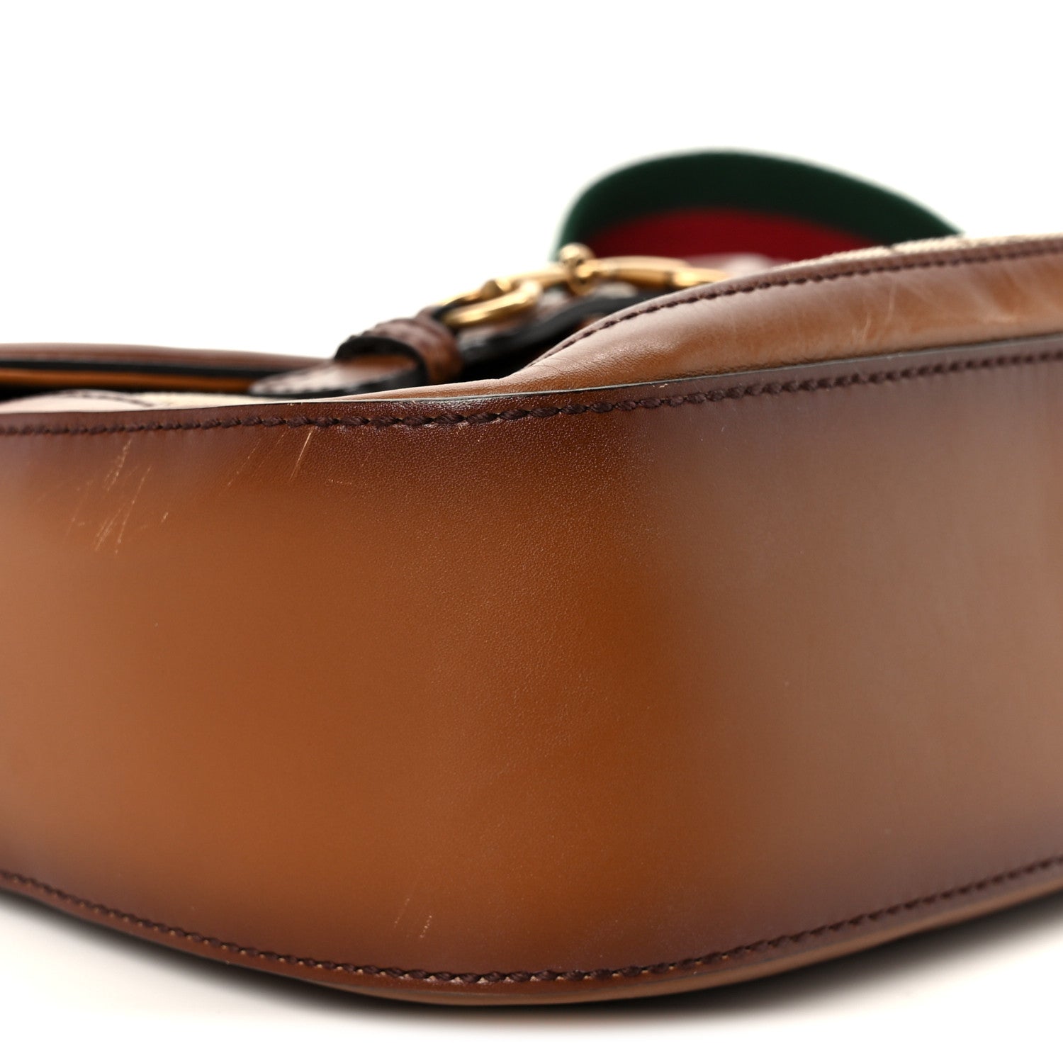 Gucci Monogram Medium Lady Web Shoulder Bag Beige Cuir 10 of 13