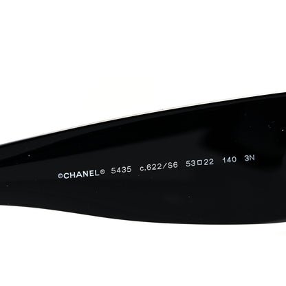 Chanel Acetate Rectangle Sunglasses 5435 Black 6 of 7