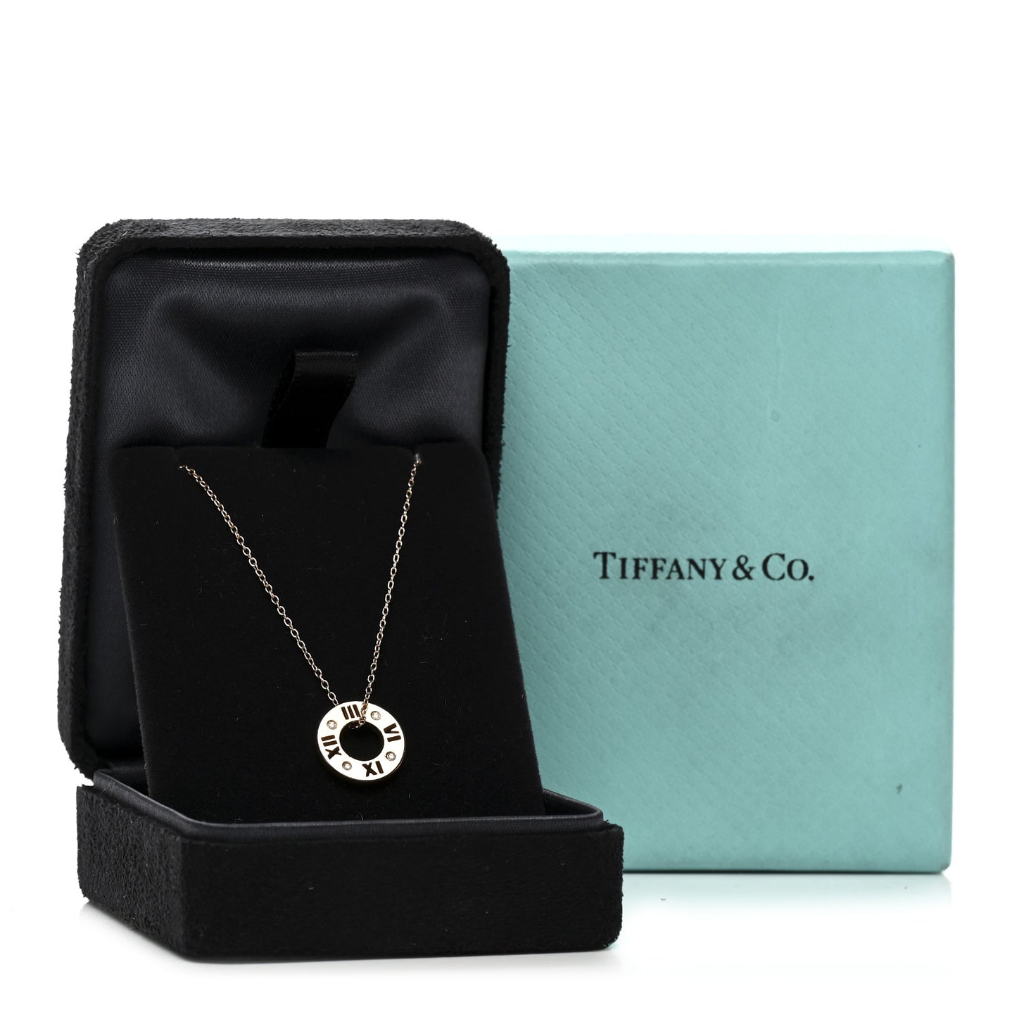 18K Rose Gold Diamond Atlas Pierced Pendant Necklace