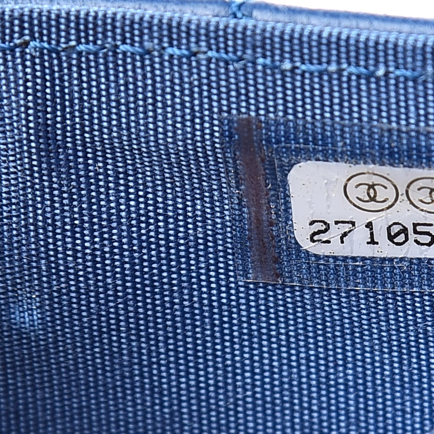 Chanel Lambskin Quilted Boy Card Holder Wallet Blue 8 of 9