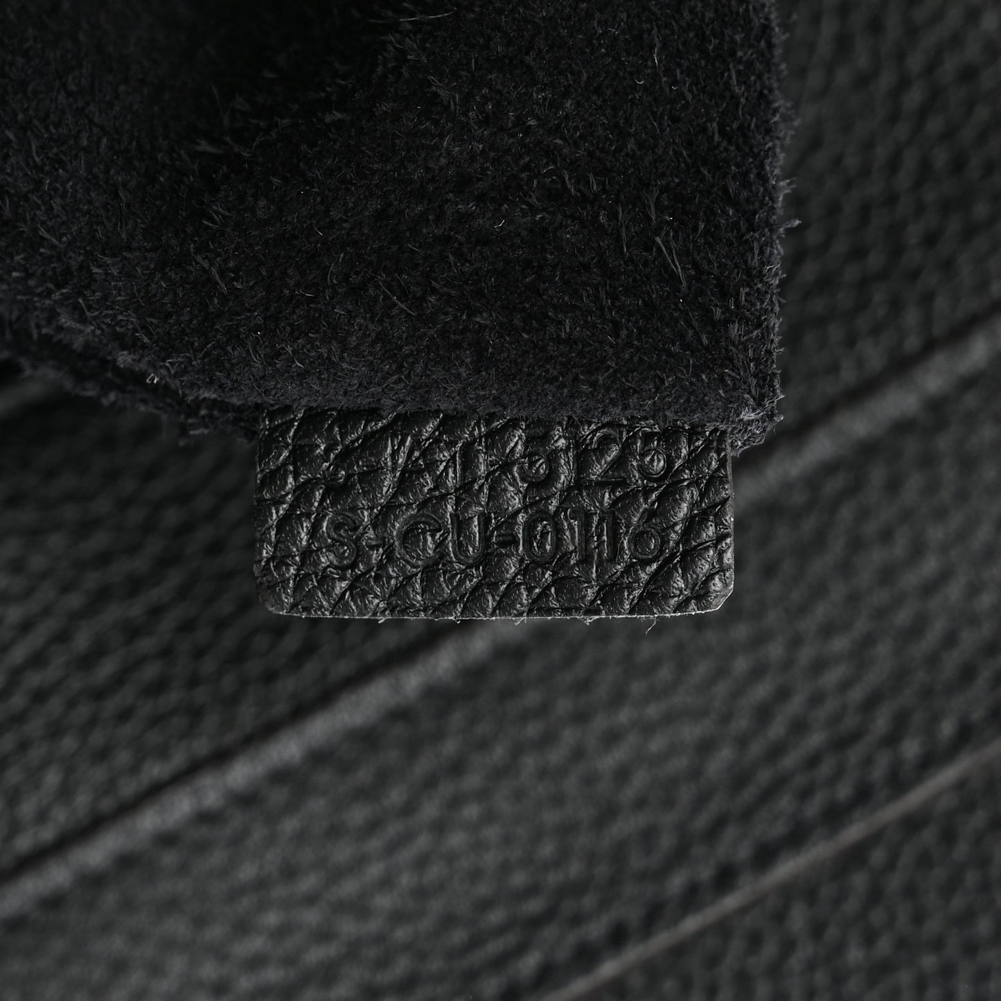 Drummed Calfskin Mini Luggage Black