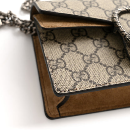 Gucci GG Supreme Monogram Super Mini Dionysus Shoulder Bag Taupe 12 of 12