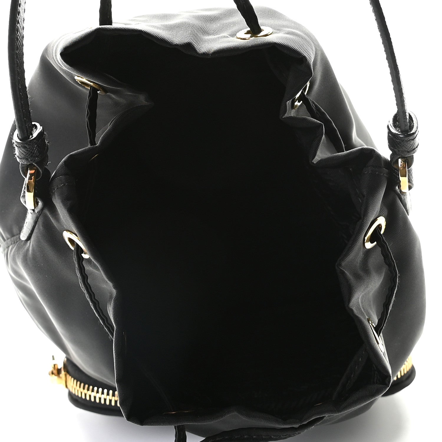 Prada Re-Nylon Duet Drawstring Shoulder Bag Black 7 of 7