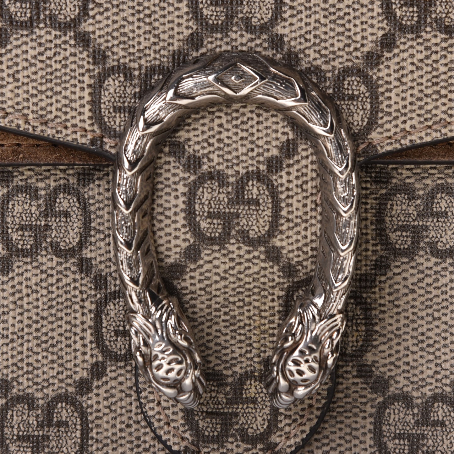 GG Supreme Monogram Super Mini Dionysus Shoulder Bag Taupe
