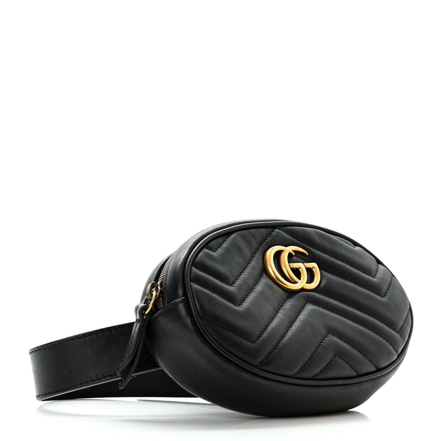 Calfskin Matelasse GG Marmont Belt Bag 85 34 Black