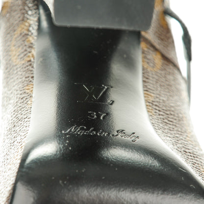 Louis Vuitton Patent Monogram Fetish Vanity Platform Pumps 37 6 of 9