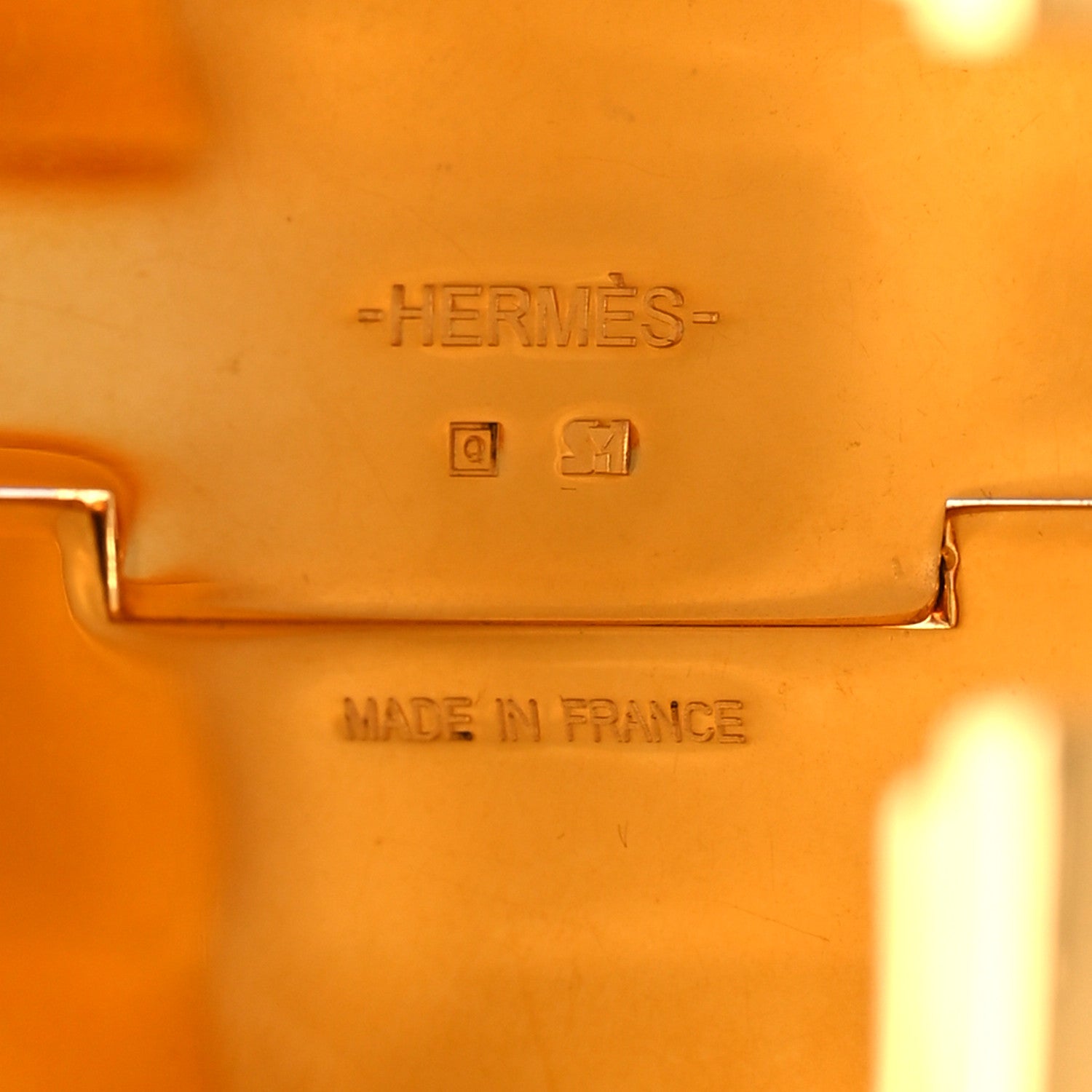 Hermes Enamel Extra Wide Clic Clac H Bracelet PM Orange 4 of 4