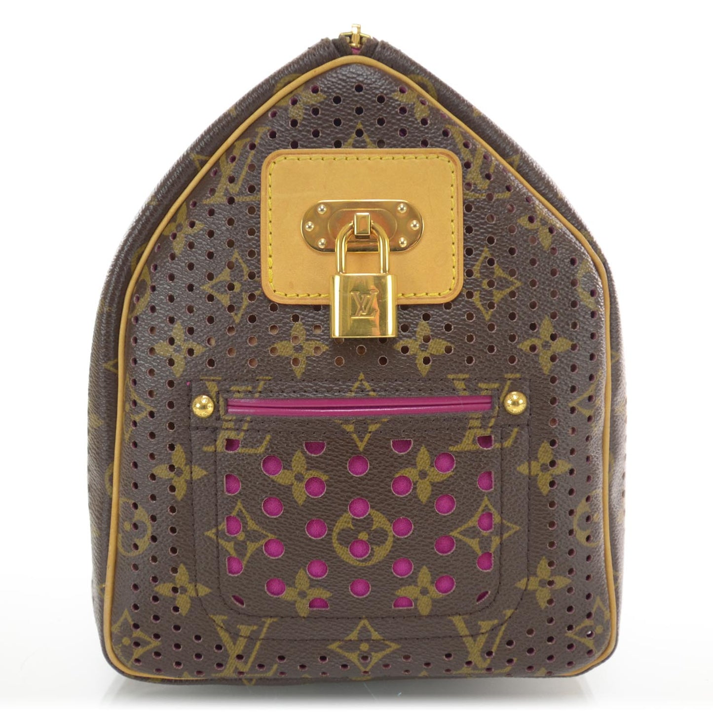 Monogram Perforated Speedy 30 Fuchsia