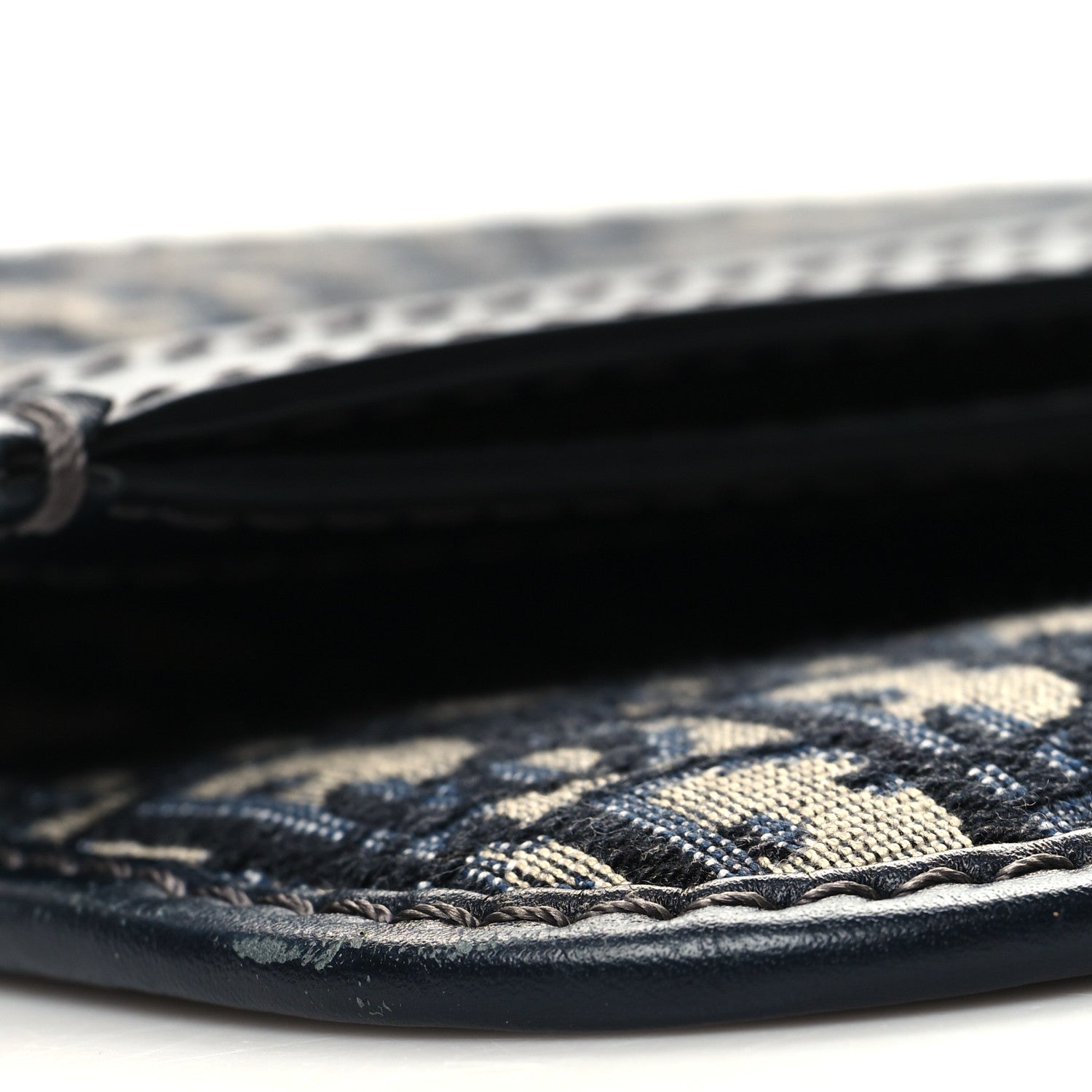 Christian Dior Oblique Fold Over Clutch Blue 10 of 11