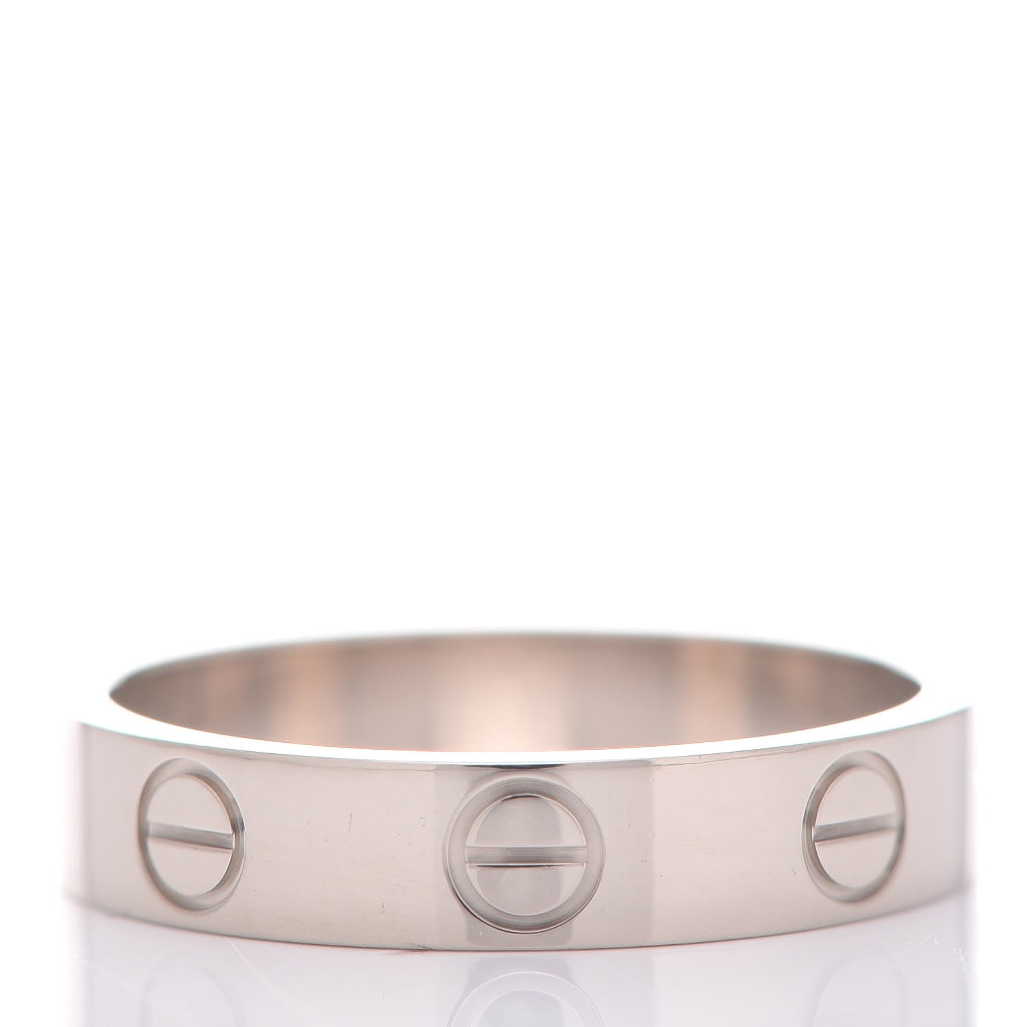 Cartier 18K White Gold 3.5mm LOVE Wedding Band Ring 49 4.75 3 of 4