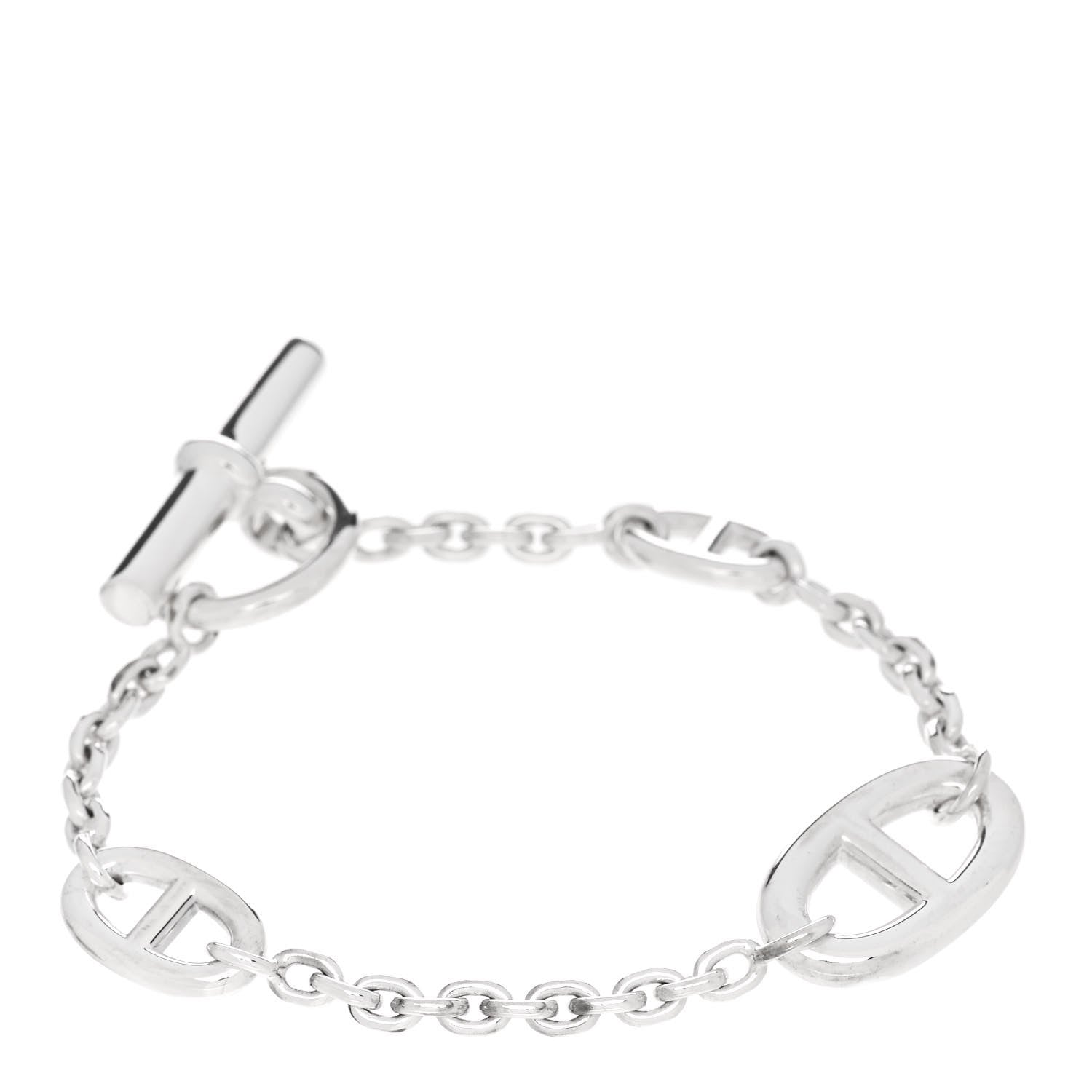 Hermes Sterling Silver Farandole Bracelet LG 1 of 3