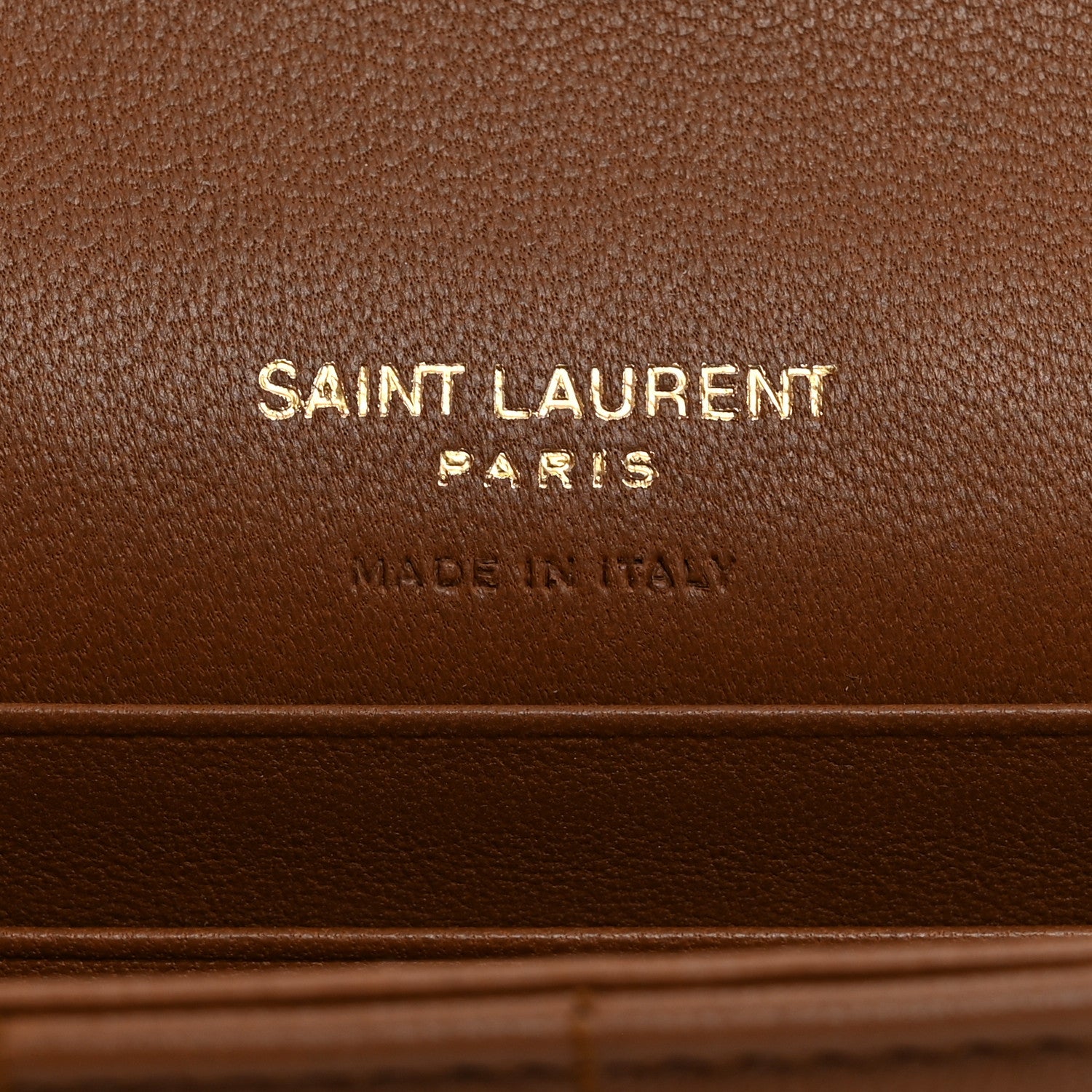 Saint Laurent Goatskin Carre Quilted Cassandre Small Envelope Wallet Fox 6 of 7