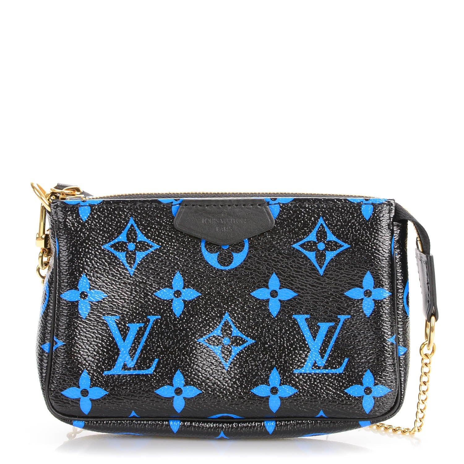 Louis Vuitton Colored Monogram Mini Pochette Accessories Blue Black 1 of 7
