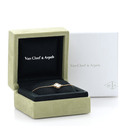Van Cleef & Arpels 18K Yellow Gold Mother of Pearl Sweet Alhambra Bracelet 4 of 4