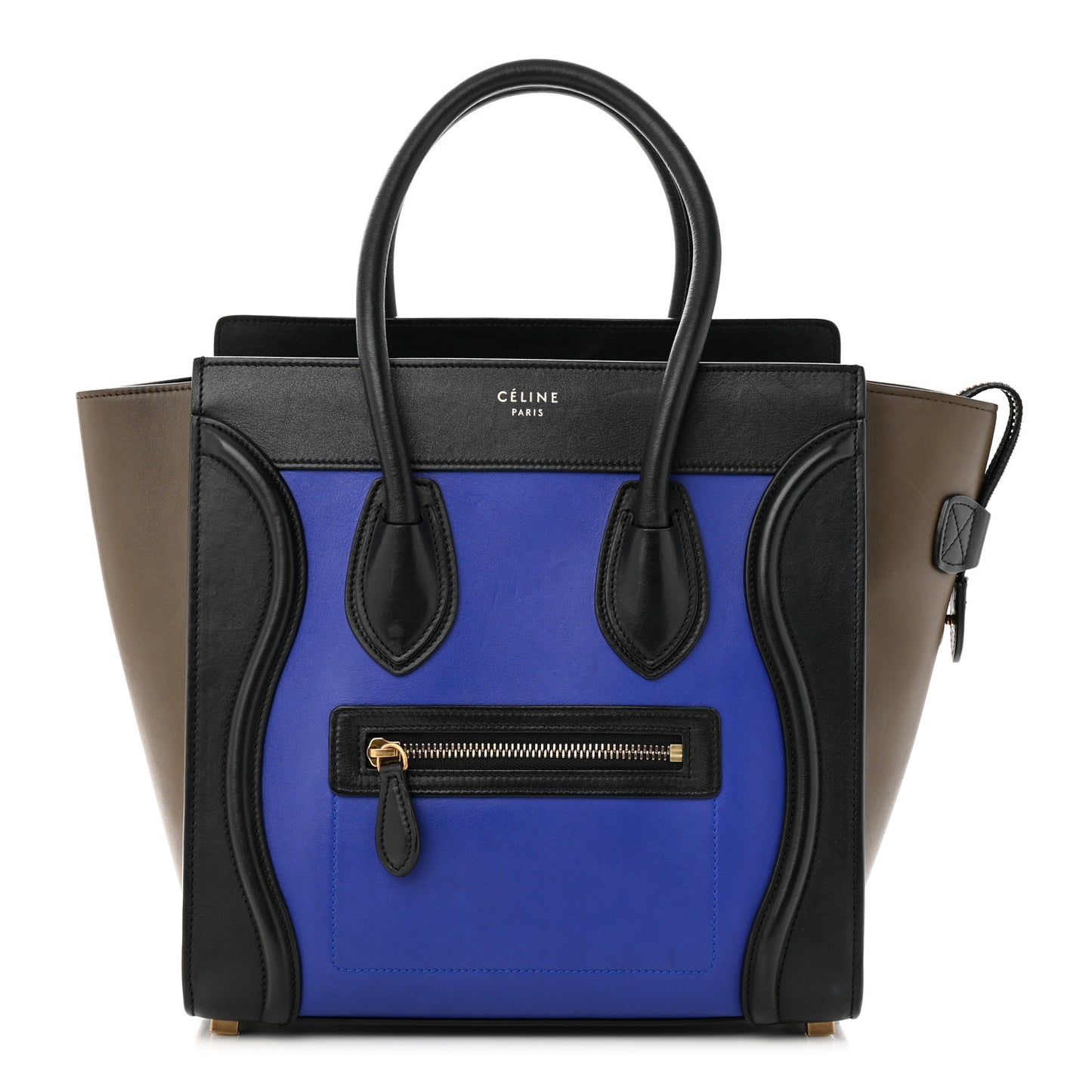 Smooth Calfskin Micro Tri-Color Luggage Cobalt