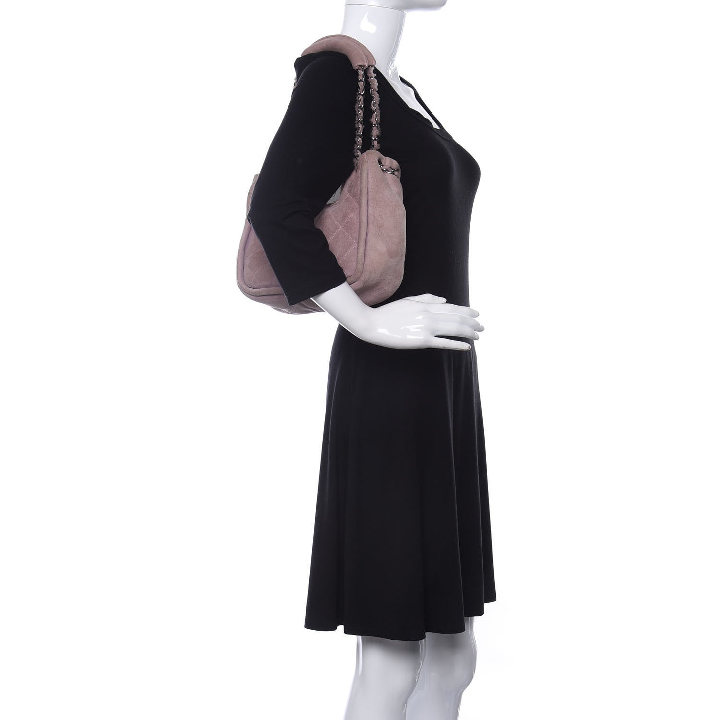 Shearling Quilted Mademoiselle Tote Light Purple
