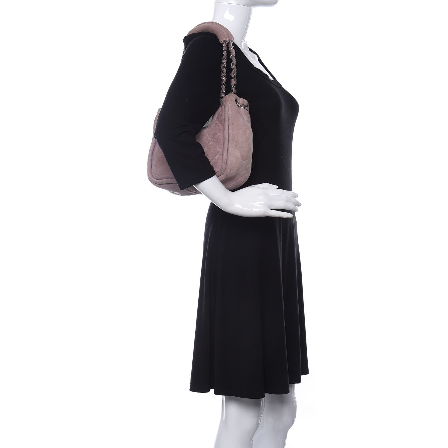 Chanel Shearling Quilted Mademoiselle Tote Light Purple 3 of 11