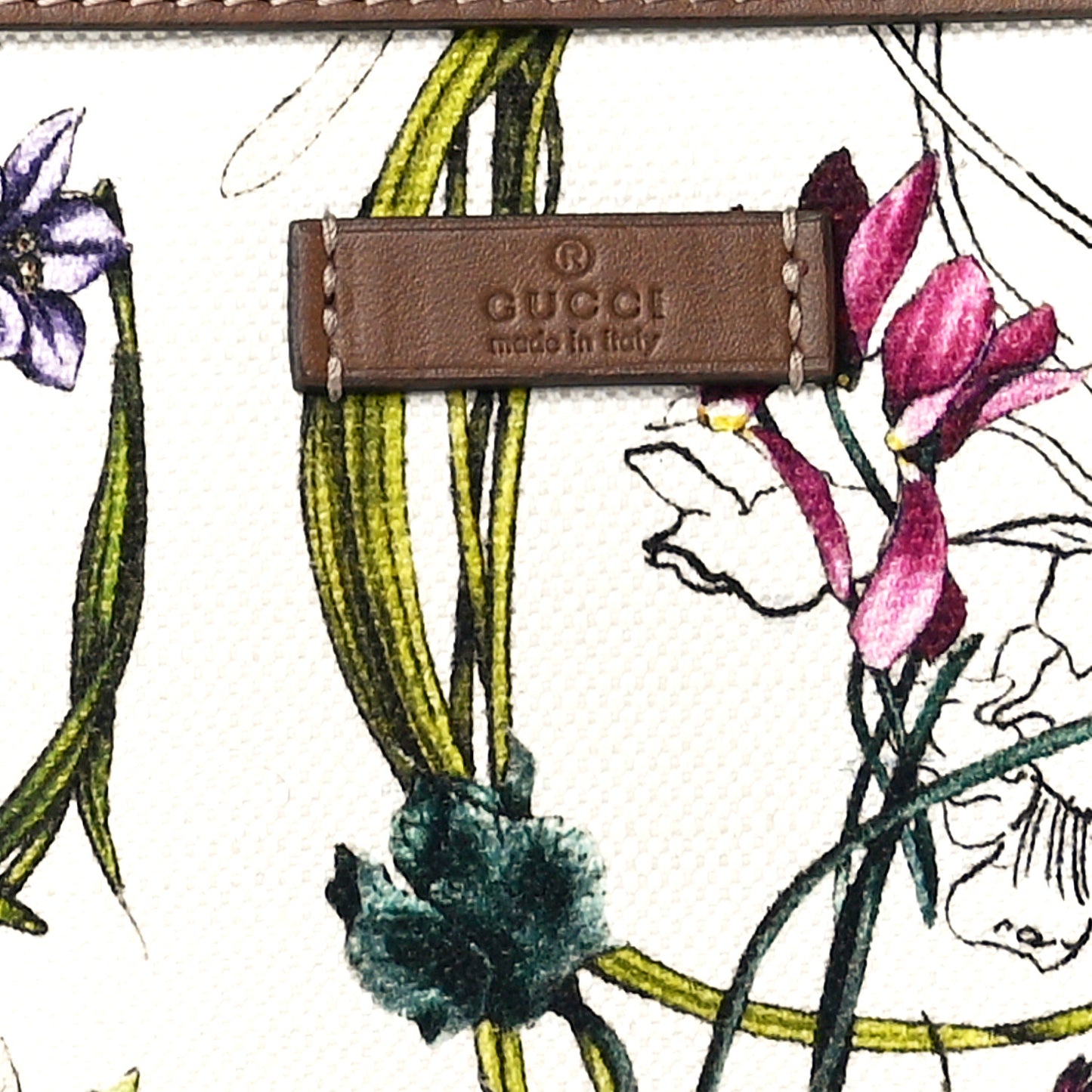 Canvas Flora Infinity Wristlet White