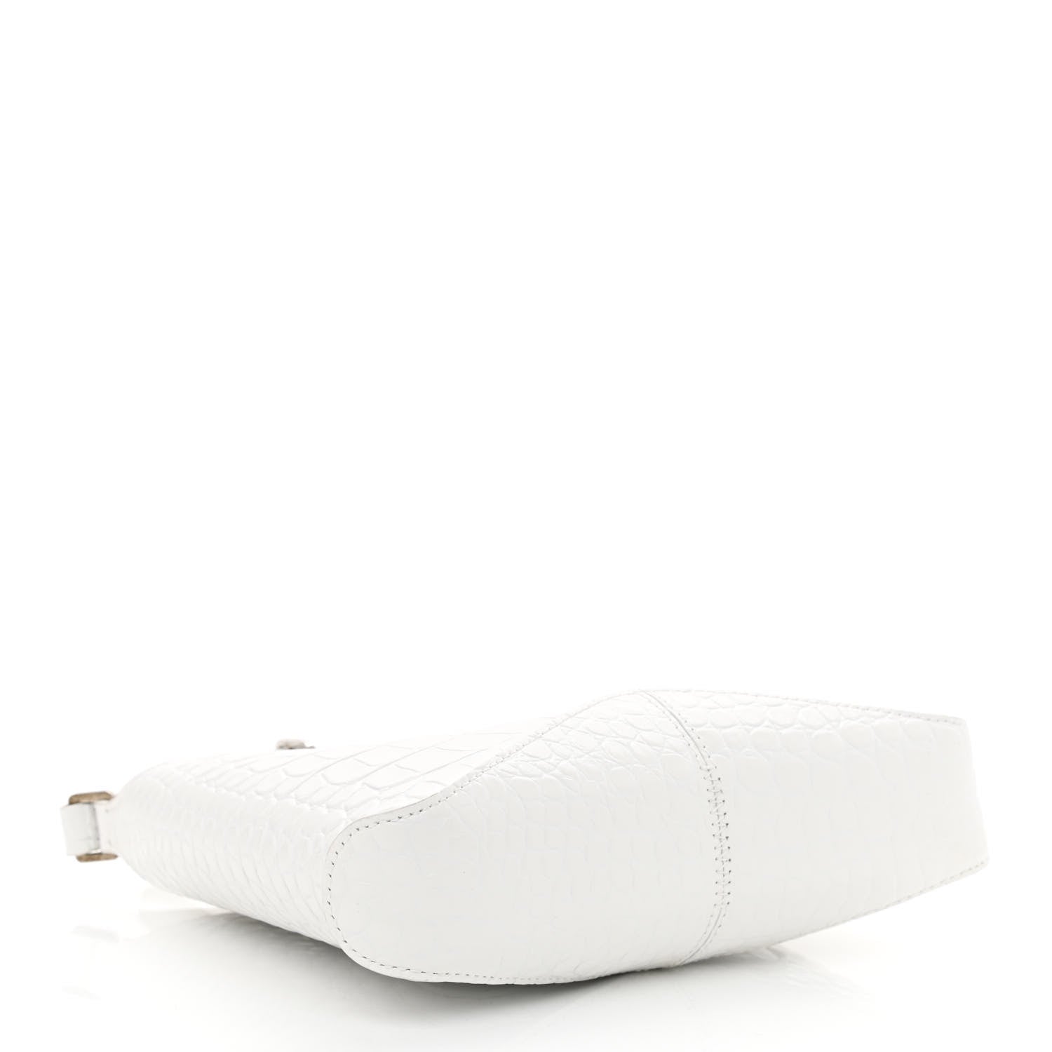 Balenciaga Shiny Super Supple Calfskin Crocodile Embossed Small XX Bag Optic White 4 of 10