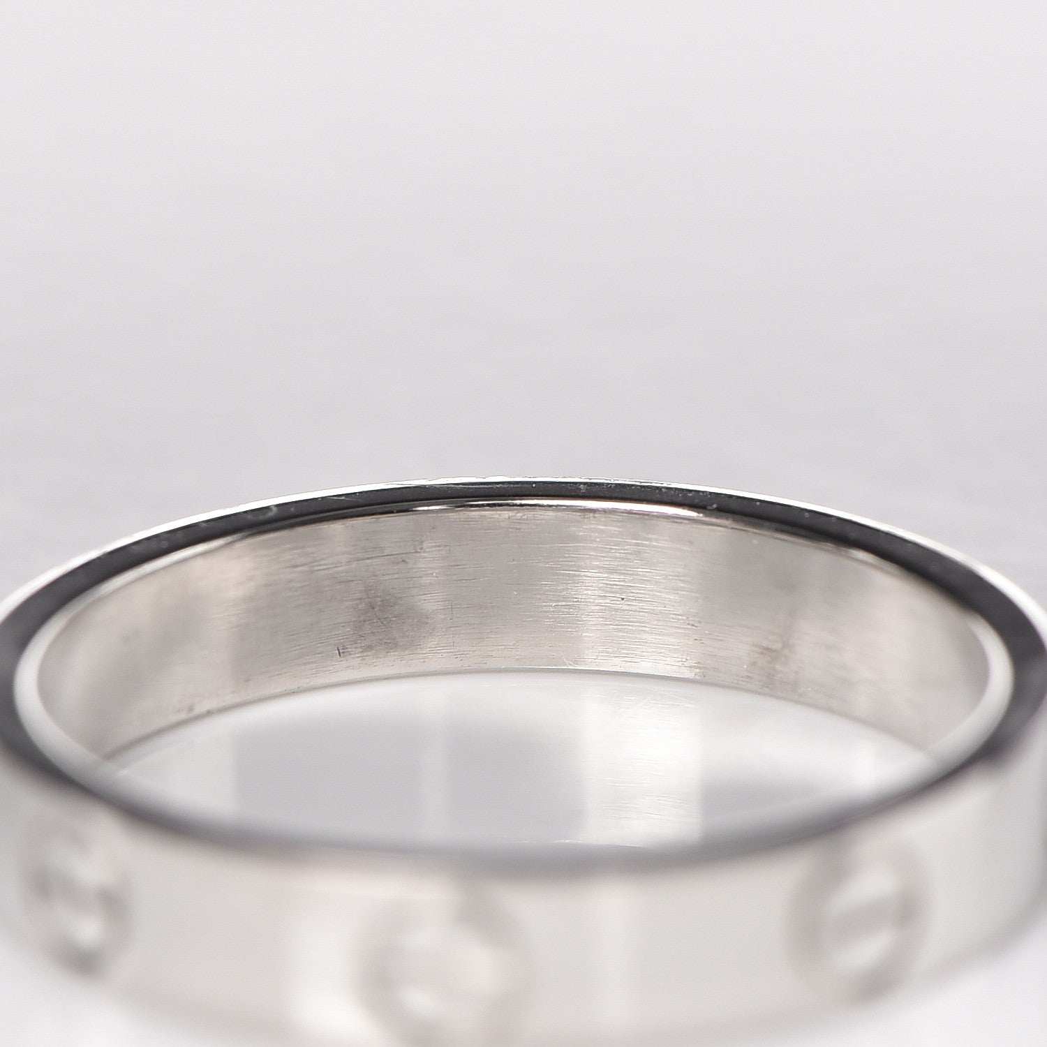 Cartier 18K White Gold 3.5mm LOVE Wedding Band Ring 54 6.75 7 of 7