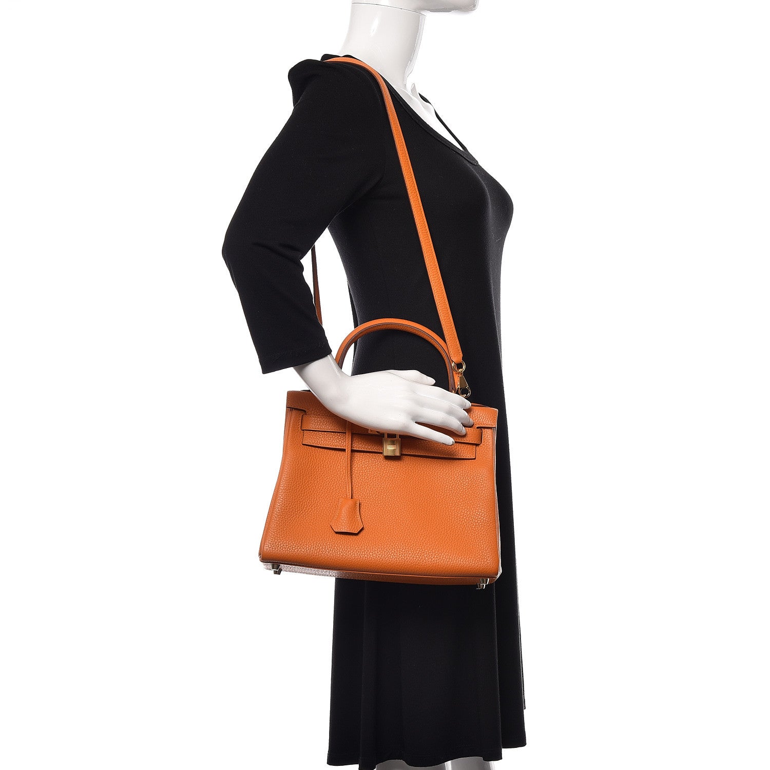 Hermes Taurillon Clemence Kelly Retourne 28 Abricot 2 of 38