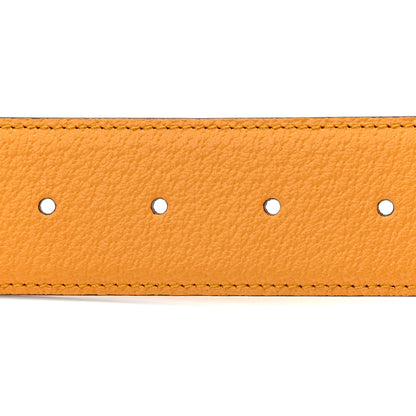 Gucci Textured Dollar Calfskin Criss-Cross Double G Memorable Buckle 40mm Belt 95 38 Dusty Azure Crop 3 of 5