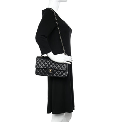Chanel Lambskin Quilted Medium Double Flap Black 2 of 11