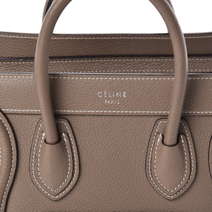 Celine Drummed Calfskin Nano Luggage Souris 10 of 10