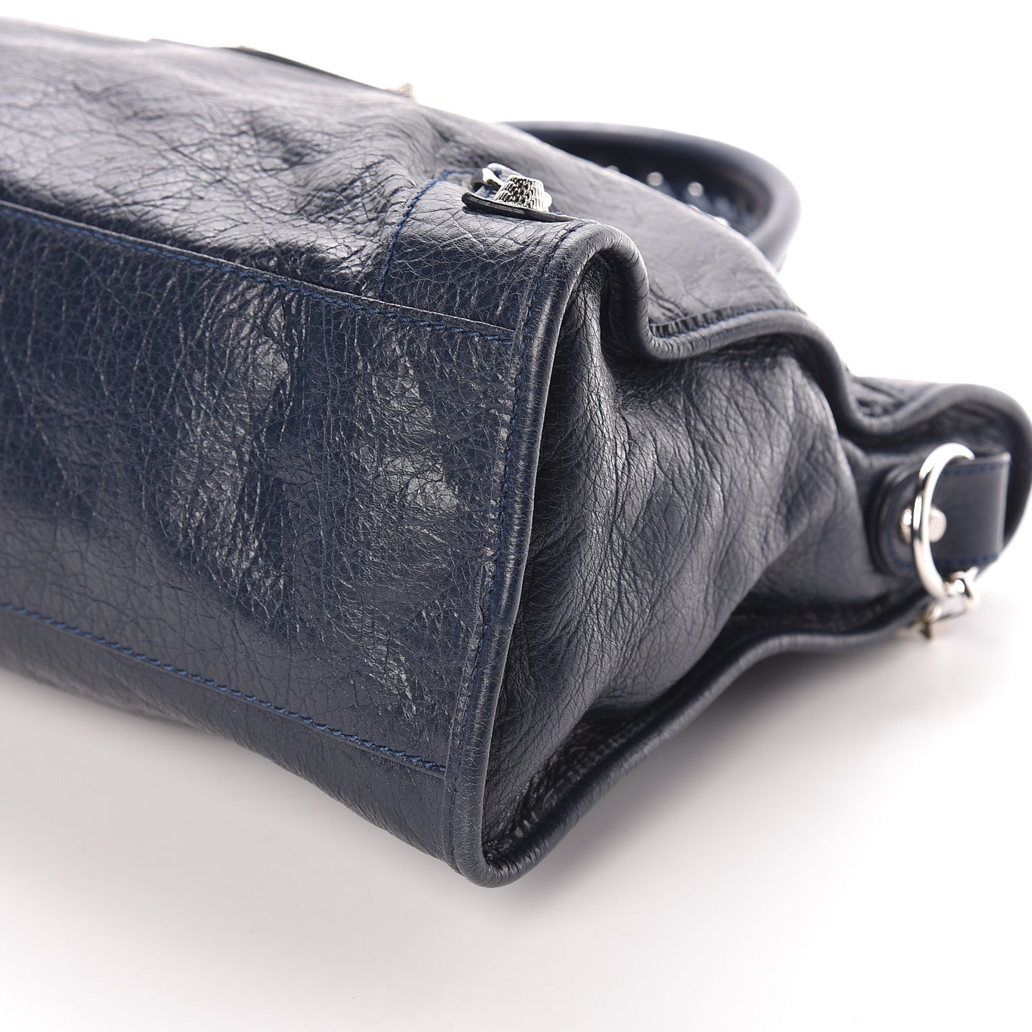 Agneau Giant 12 Silver Hardware City Bleu Obscur