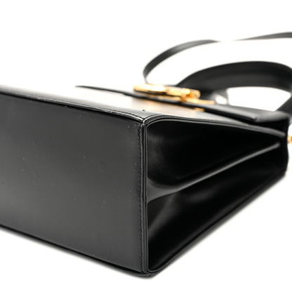 Salvatore Ferragamo Hammered Calfskin Small Iconic Top Handle Bag Black Black 9 of 11