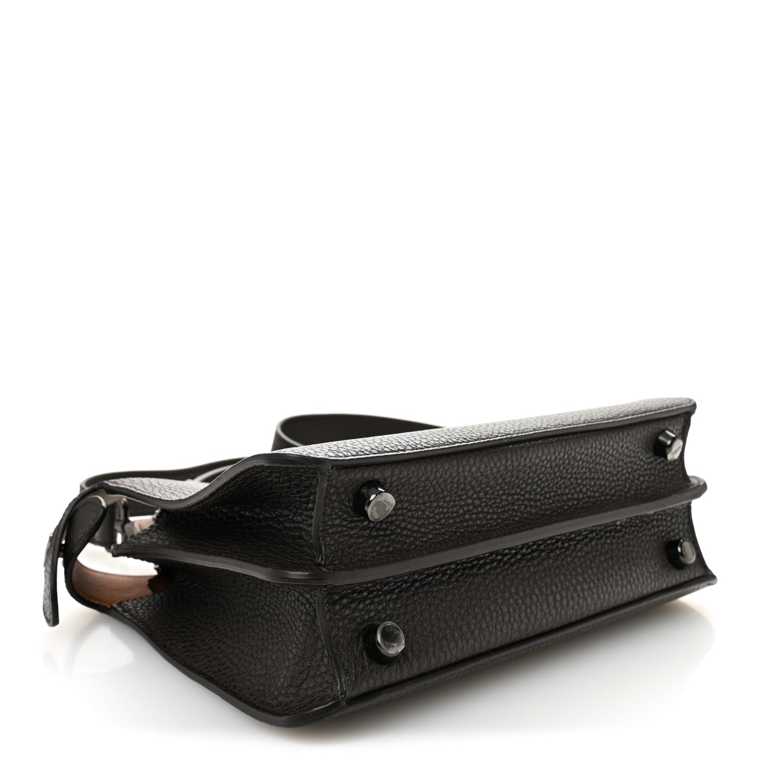 Fendi Cuoio Romano Vitello Cover Glazed Fabric Bi-Color FF 1974 Mini Peekaboo I SEE U Satchel Brown 4 of 10