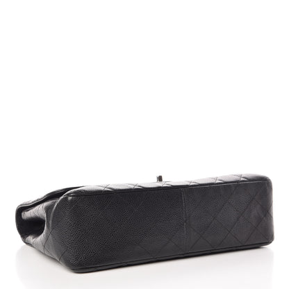 Chanel Caviar Quilted Jumbo Single Flap Black 4 of 9