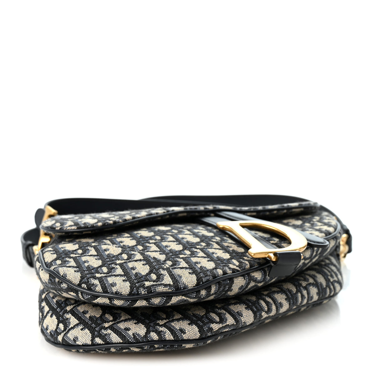 Oblique Saddle Bag With Strap Blue