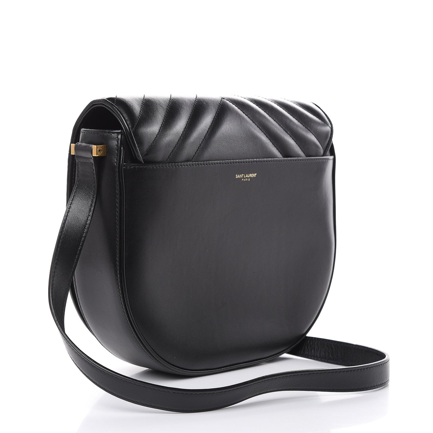 Calfskin Quilted Y Joan Satchel Black