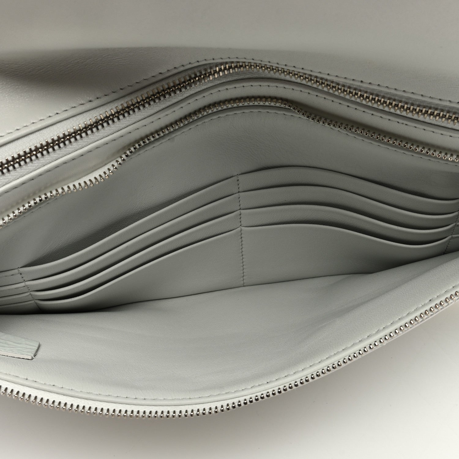 Chanel Iridescent Aged Calfskin Quilted Large 31 Pouch White 5 of 7