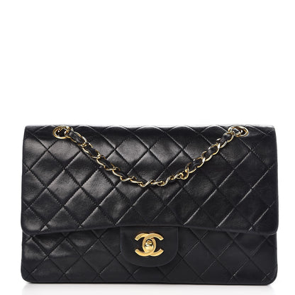 Chanel Lambskin Quilted Medium Double Flap Black 1 of 15