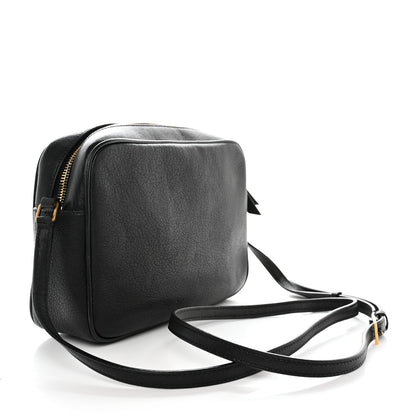 Saint Laurent Grained Lambskin Monogram Lou Camera Bag Black 3 of 14