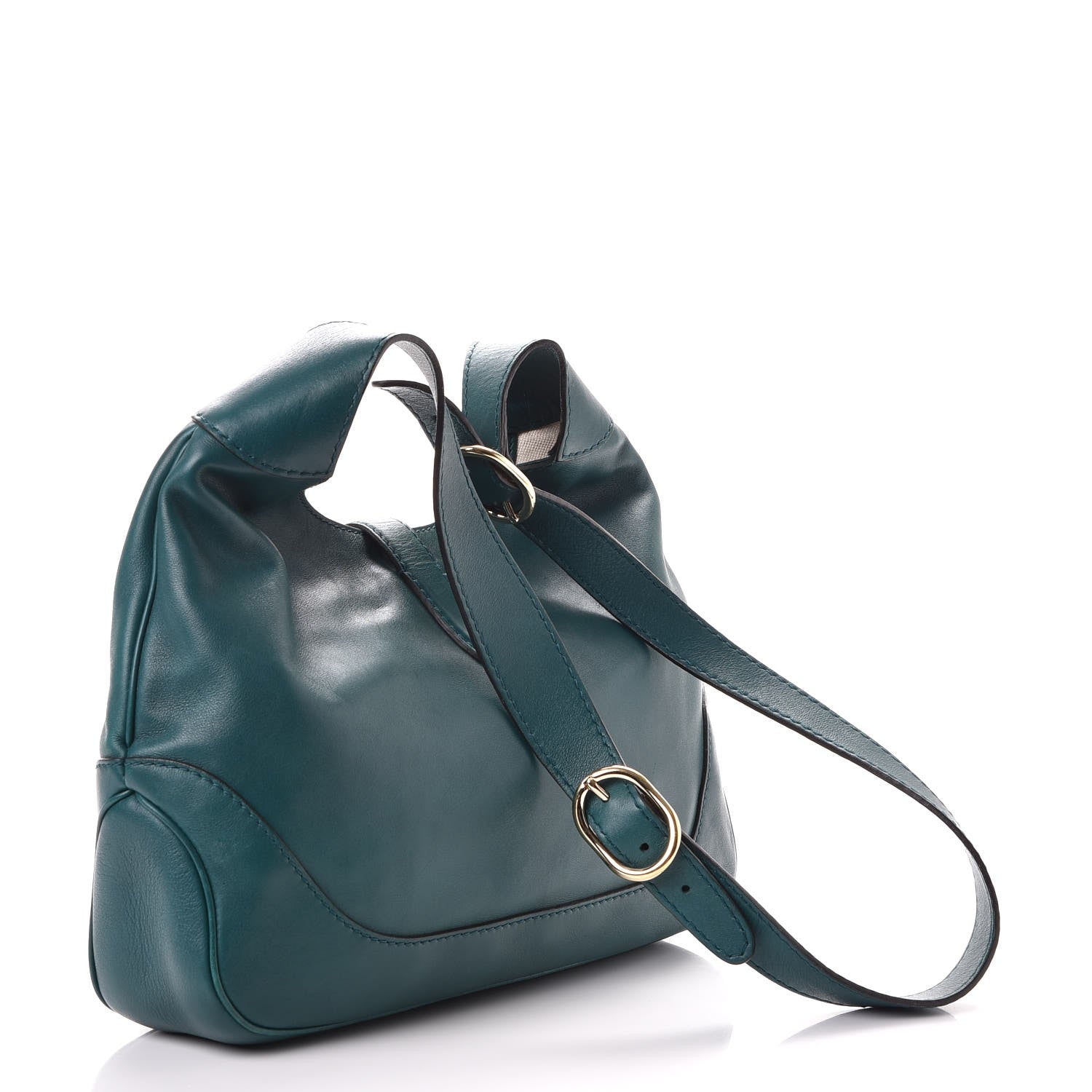 Gucci Calfskin Medium New Jackie Shoulder Bag Teal 3 of 9