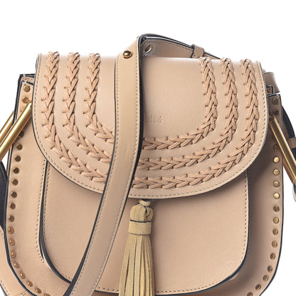 Chloe Calfskin Braided Small Hudson Shoulder Bag Pearl Beige 7 of 9
