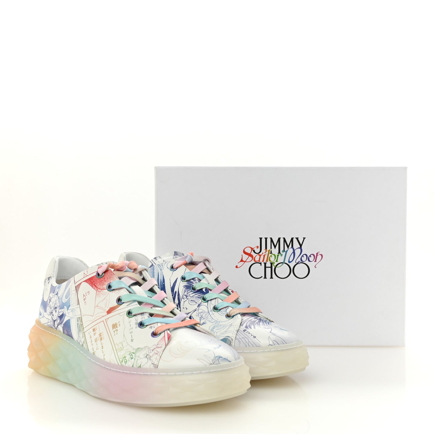 x SAILOR MOON Nappa Womens Diamond Light Maxi Sneakers 39 Multicolor White